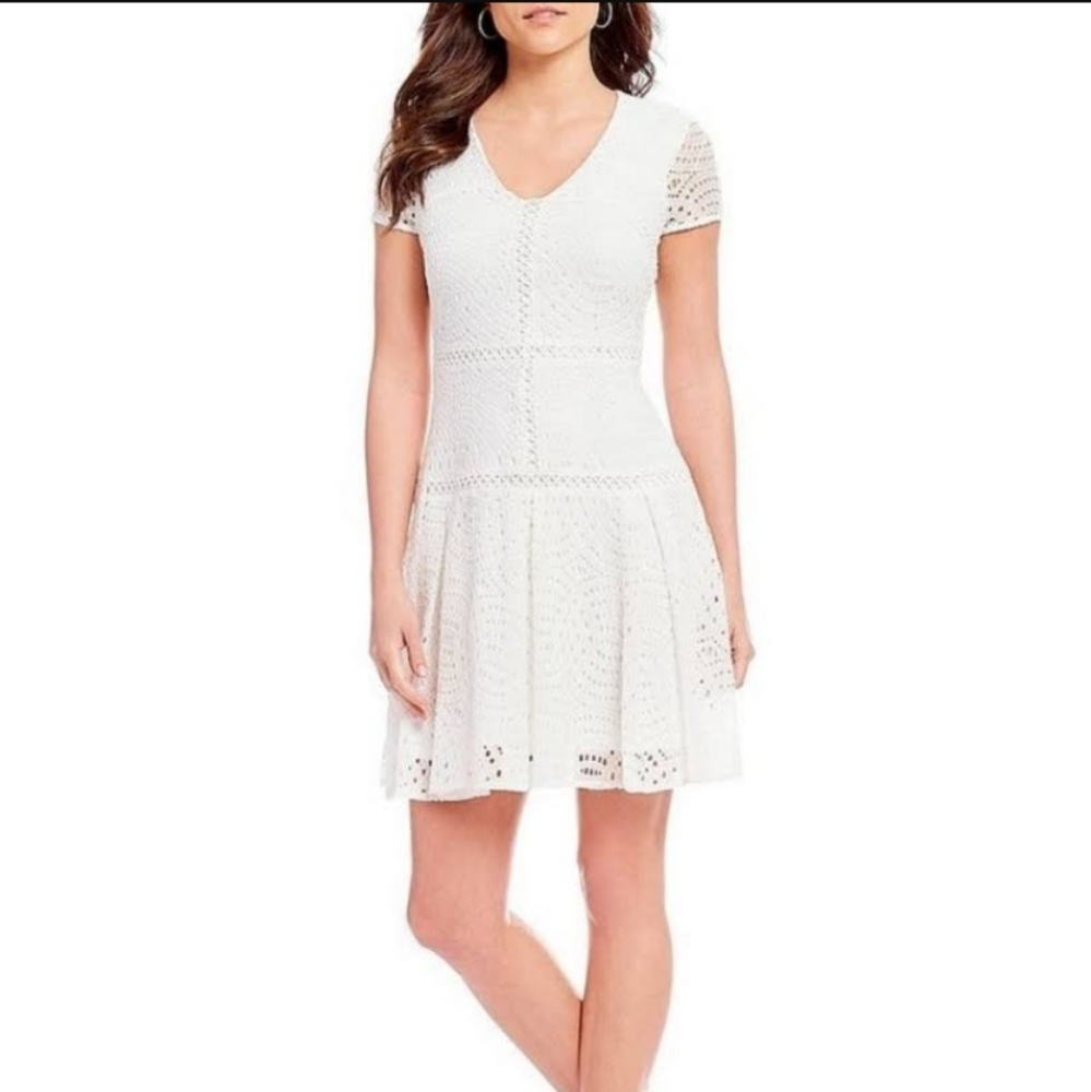 IMNYC Isaac Mizrahi Ivory Lace Dress Size 6